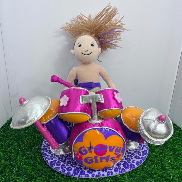 manhattan toy Other - Manhattan Toy Groovy Girls Siri Doll with Plush Drum Set Leopard Print